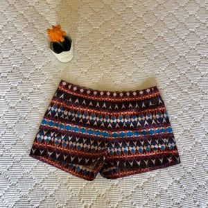 J. Crew Geometrical multicolor shorts S 2
